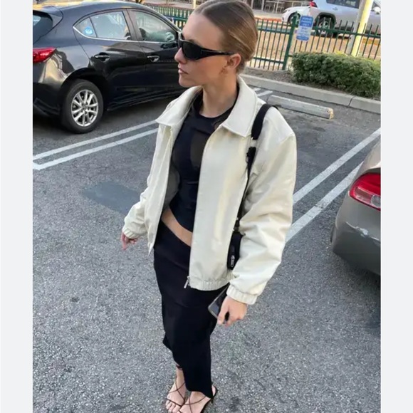 Oak & Fort Vegan Leather Bomber - Picture 5 of 7